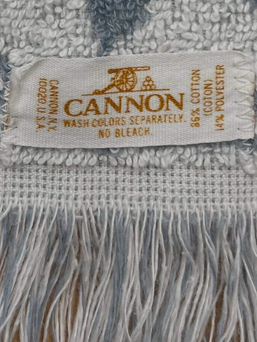 Vintage Cannon Hand Towel Set (4) + Washcloth | Blue Floral Bath